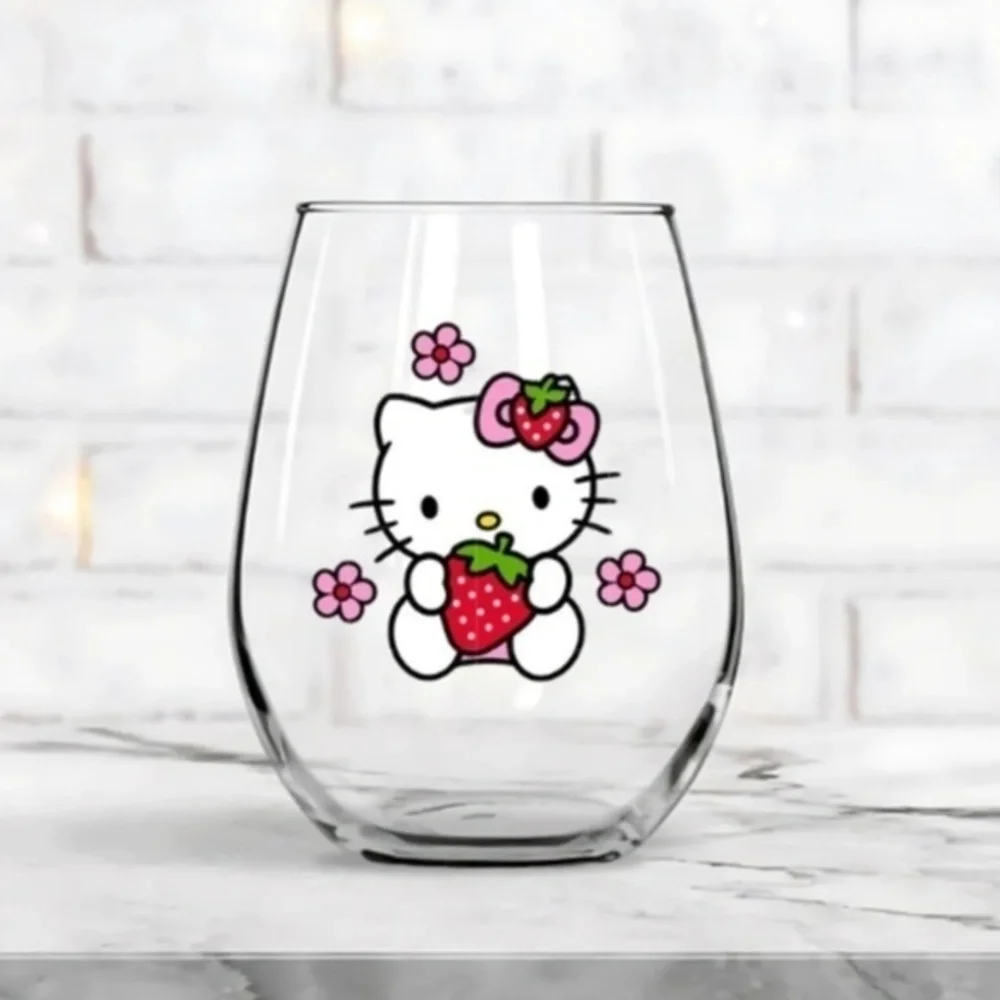 Hello Kitty Strawberry Wine Glass
